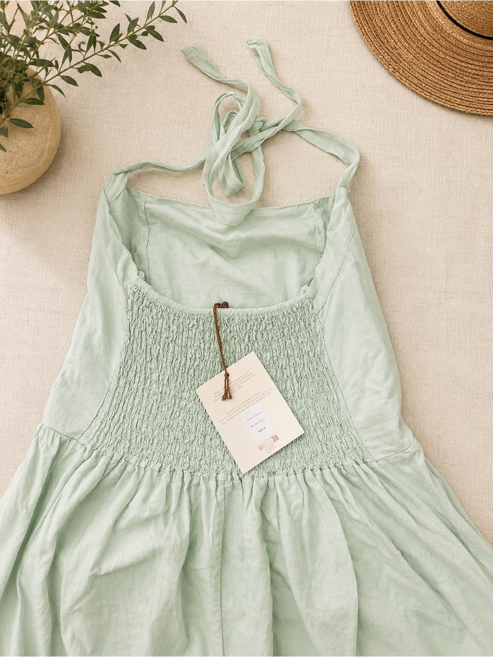 Elegant Halter Maxi Dress in Light Sage - Women - Picture 4 of 4